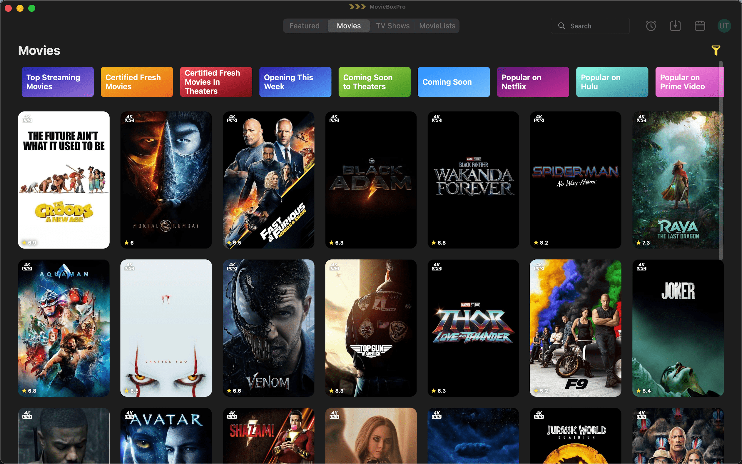 Trending movies and TV shows available on Moviebox